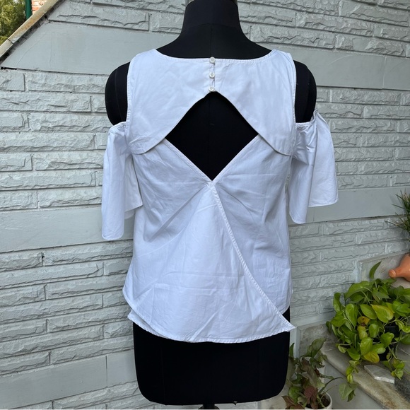 White Cold Shoulder Top - Picture 5 of 5